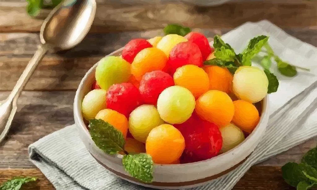 SALADE DE FRUITS A LA MENTHE FRAICHE ET AU FENUGREC